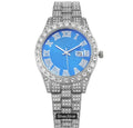 Luxury Bling Rhinestones Hip Hop Round Quartz Watch