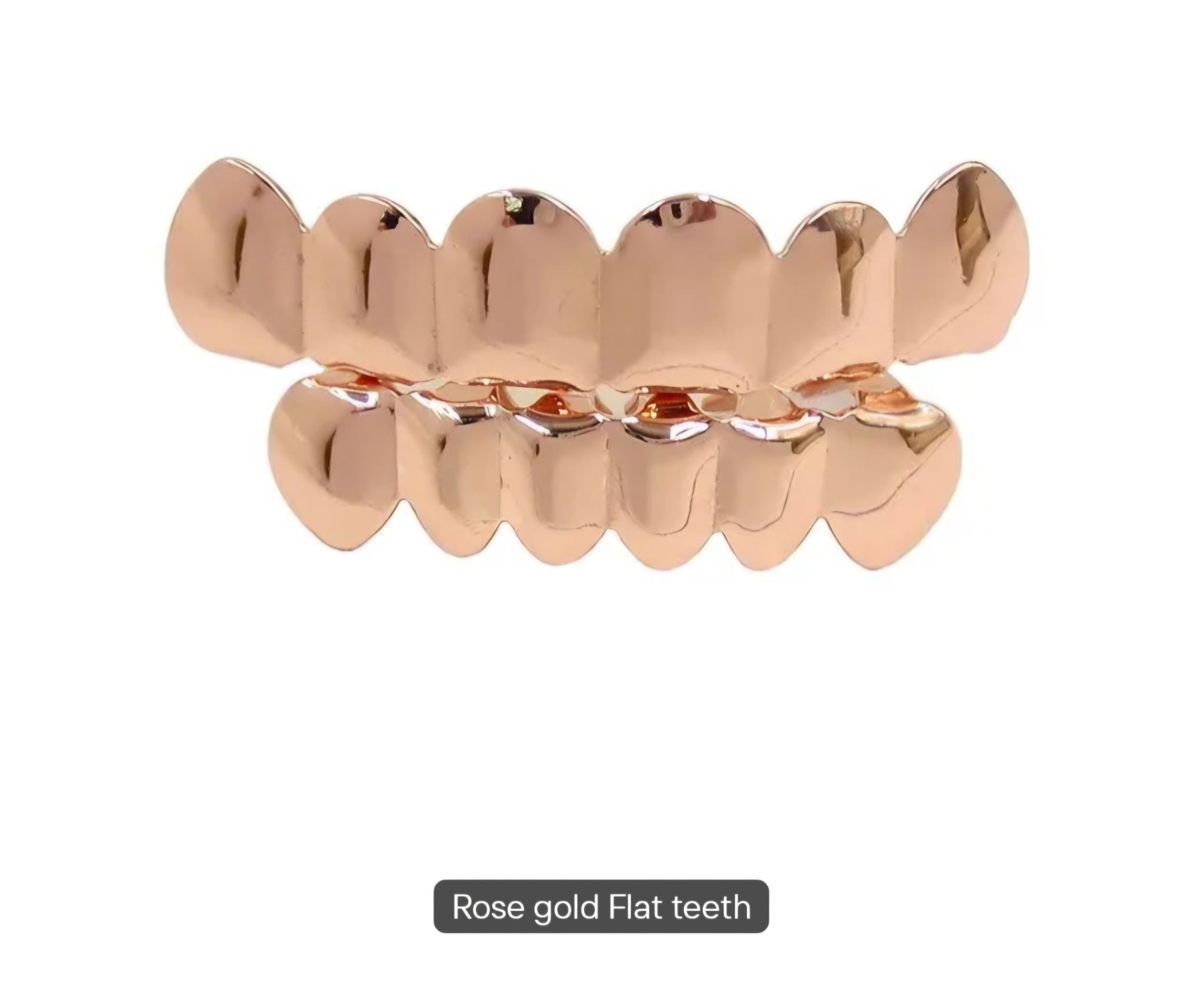 Rose Gold Hip Hop Braces Grillz Teeth Fashion