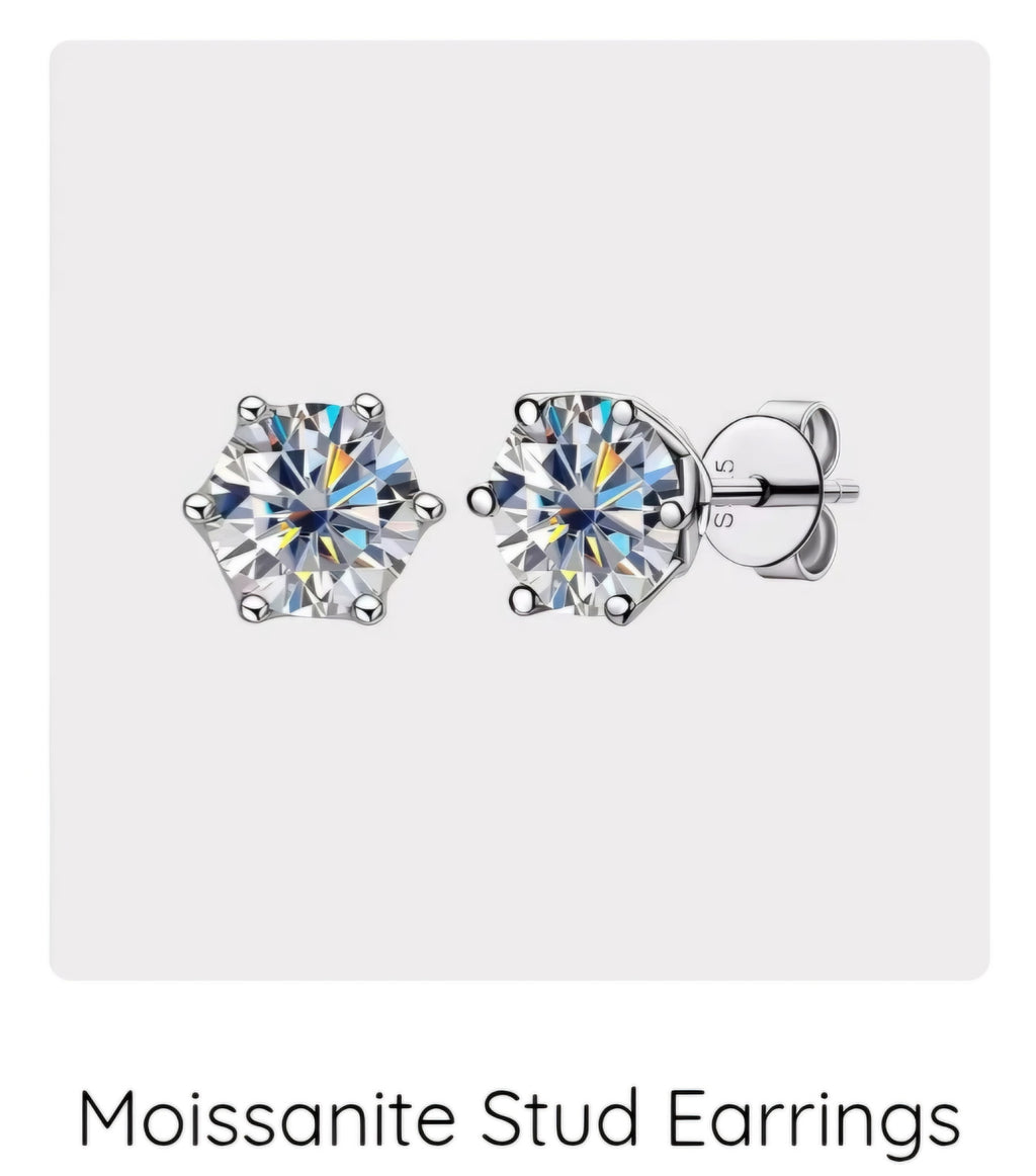 Moissanite Stud Earrings