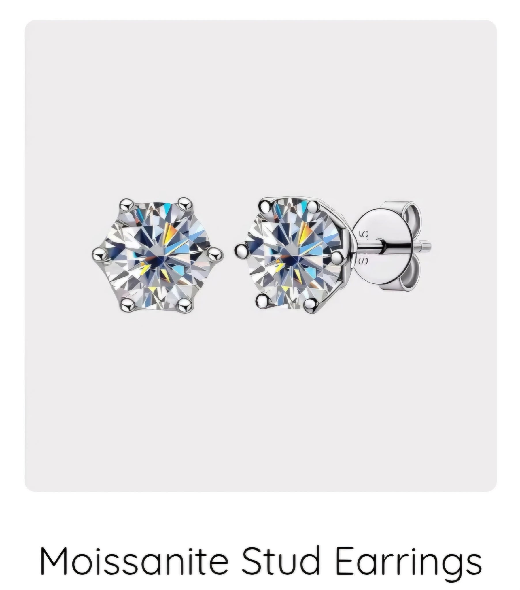 Moissanite Stud Earrings