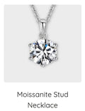 Moissanite Stud Necklace