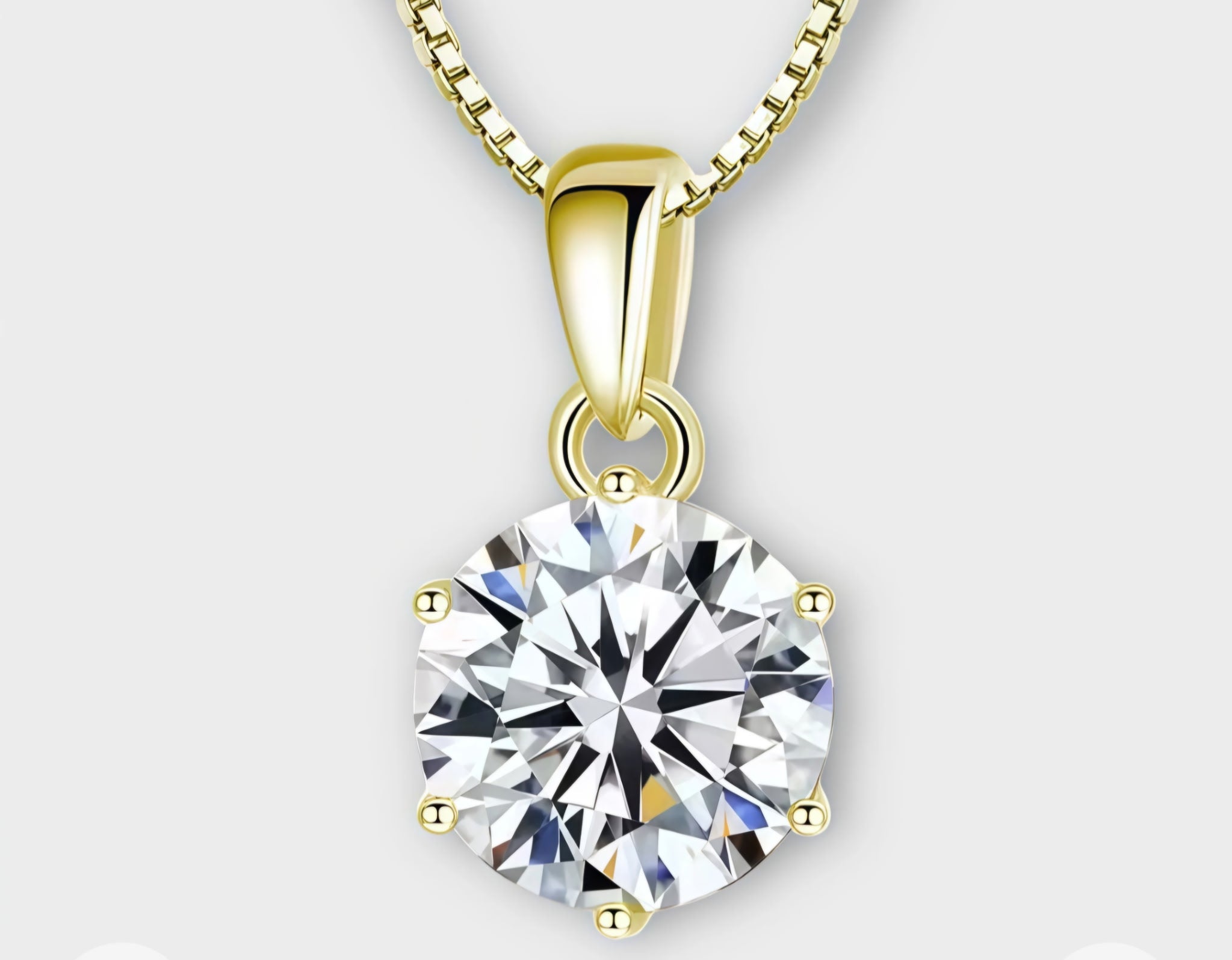 Moissanite Stud Necklace